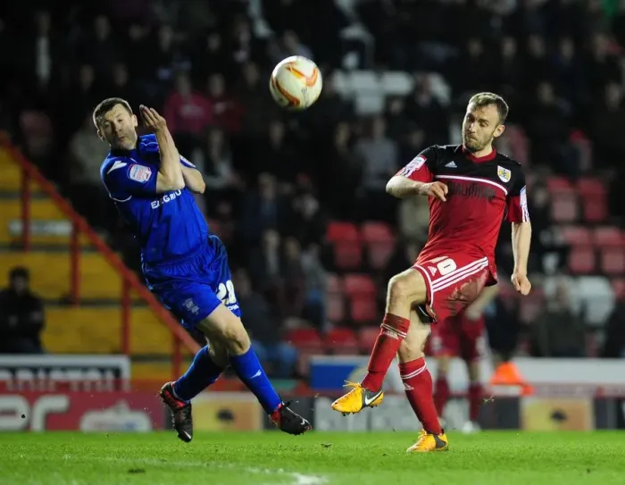 Framed Print : Bristol City's Liam Kelly Fires from Distance in Npower Championship Clash vs. Birmingham City Framed Print : Bristol City's Liam Kelly Fires from Distance in Npower Championship Clash vs. Birmingham City