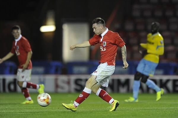 Bristol City's Liam Monelle in Action: U21s Battle Against Crystal Palace at Ashton Gate (September 15, 2014)