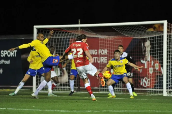 Framed Print : Bristol City's Luke Ayling in Action at Ashton Gate, December 2014