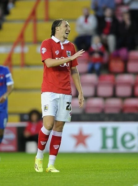 Bristol City's Luke Ayling in Action Against Leyton Orient (August 19, 2014)
