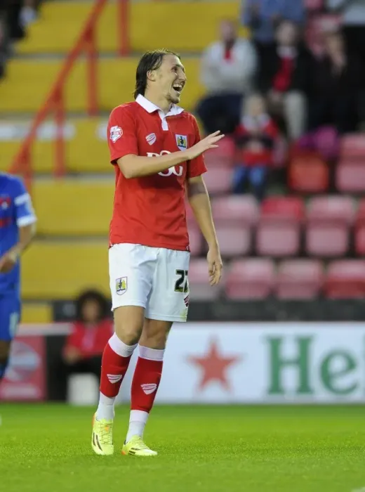 Framed Print : Bristol City's Luke Ayling in Action Against Leyton Orient (August 19, 2014) Framed Print : Bristol City's Luke Ayling in Action Against Leyton Orient (August 19, 2014)