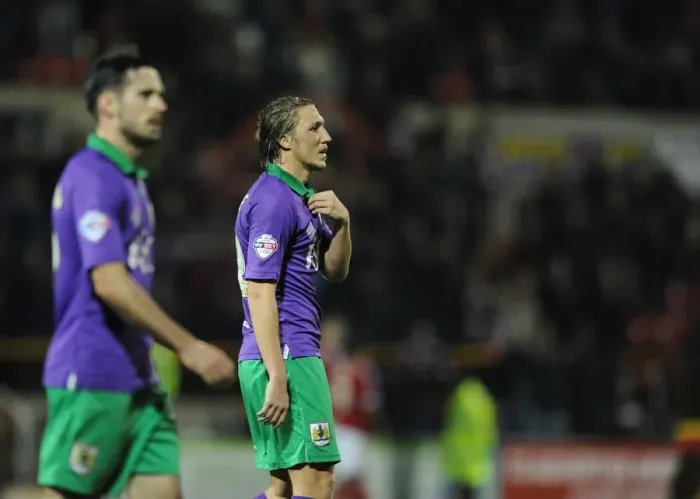 Framed Print : Bristol City's Luke Ayling Disappointed in First Loss of Season vs. Swindon Town Framed Print : Bristol City's Luke Ayling Disappointed in First Loss of Season vs. Swindon Town