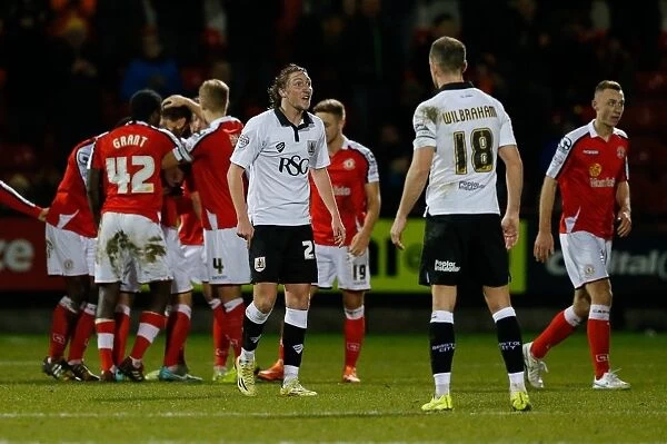 Bristol City's Luke Ayling Reacts in Anger as Crewe Alexandra Take 1-0 Lead