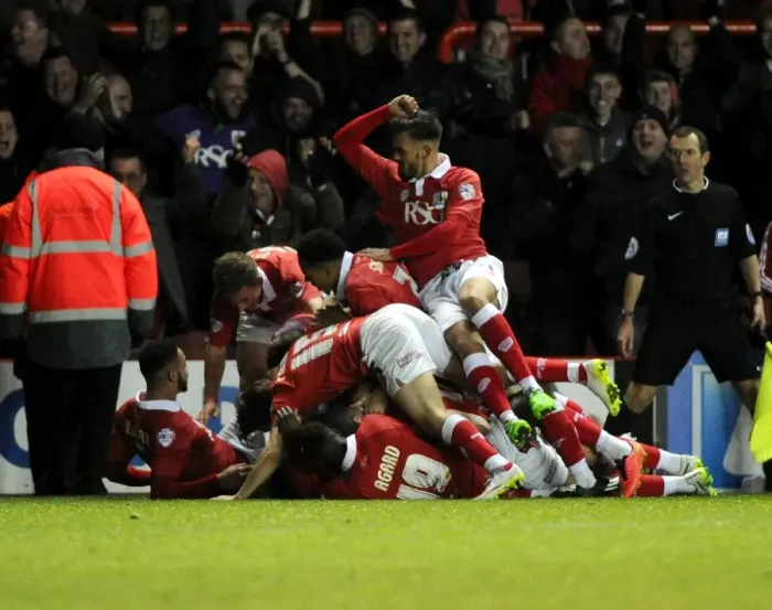 Framed Print : Bristol City's Luke Ayling Scores the Game-Winning Goal Against Crawley Town in Sky Bet League One: Celebration at Ashton Gate Framed Print : Bristol City's Luke Ayling Scores the Game-Winning Goal Against Crawley Town in Sky Bet League One: Celebration at Ashton Gate