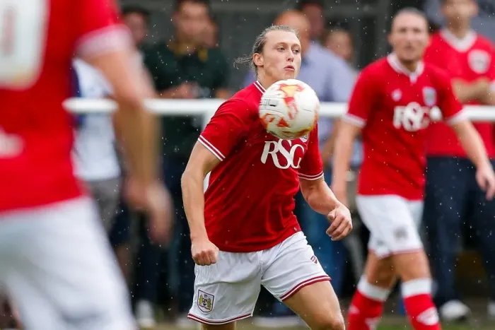 Framed Print : Bristol City's Luke Freeman in Action during Pre-Season Community Match Framed Print : Bristol City's Luke Freeman in Action during Pre-Season Community Match
