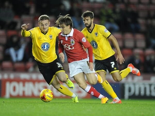 Bristol City's Luke Freeman Charges Forward in Johnstone's Paint Trophy Match