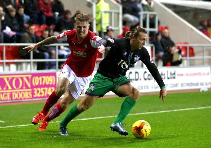 Framed Print : Bristol City's Luke Freeman Charges Forward Against Rotherham United in Championship Clash Framed Print : Bristol City's Luke Freeman Charges Forward Against Rotherham United in Championship Clash