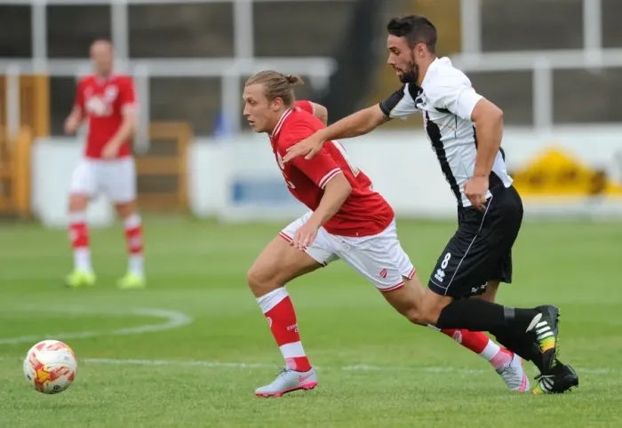 Framed Print : Bristol City's Luke Freeman Chased Down by Frankie Artus of Bath City - Pre-Season Friendly, 2015 Framed Print : Bristol City's Luke Freeman Chased Down by Frankie Artus of Bath City - Pre-Season Friendly, 2015