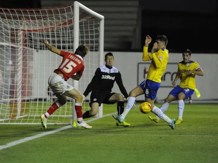 Framed Print : Bristol City's Luke Freeman Crosses in Sky Bet League One Clash Against Crawley Town Framed Print : Bristol City's Luke Freeman Crosses in Sky Bet League One Clash Against Crawley Town