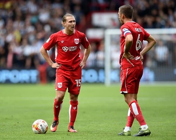 Bristol City's Luke Freeman and Gary O'Neil in Action Against Newcastle United, 2016