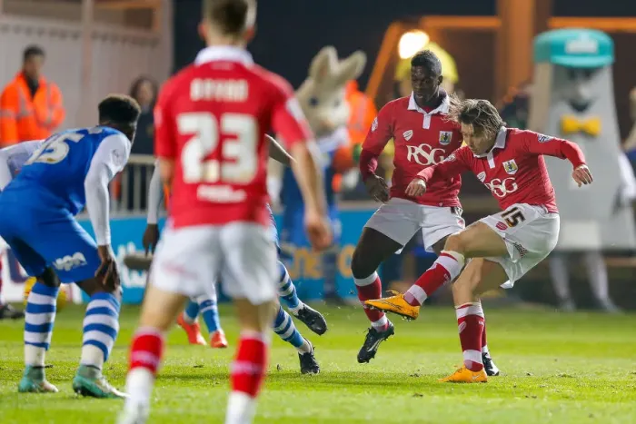Framed Print : Bristol City's Luke Freeman Scores the Opener Against Peterborough United, 2014 Framed Print : Bristol City's Luke Freeman Scores the Opener Against Peterborough United, 2014