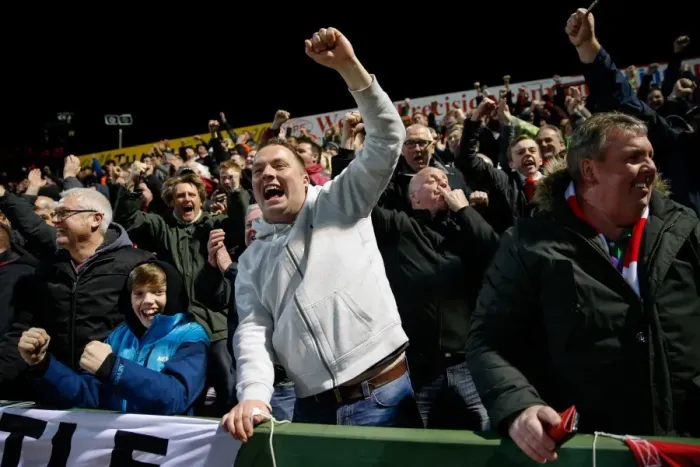 Framed Print : Bristol City's Luke Freeman Scores Second Goal: Thrilling Moment as Fans Erupt in Celebration at Ashton Gate, March 10, 2015