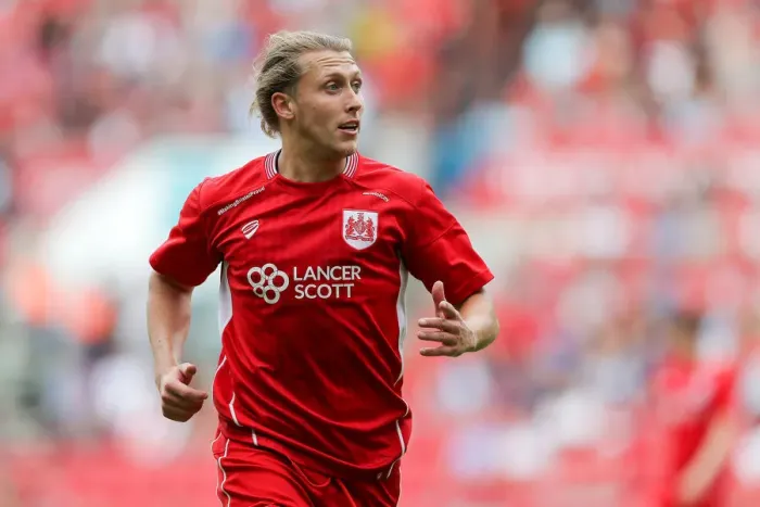 Framed Print : Bristol City's Luke Freeman Watches On During Pre-Season Clash Against Portsmouth