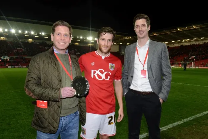 Framed Print : Bristol City's Man of the Match: Dougie Allward's Selection at Ashton Gate Stadium (05 / 04 / 2016) - Bristol City vs Rotherham United, Sky Bet Championship