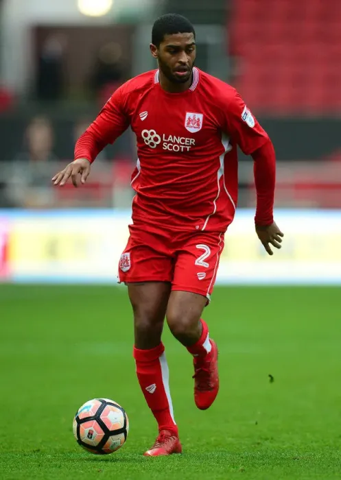 Framed Print : Bristol City's Mark Little in Action Against Fleetwood Town in FA Cup Third Round, Ashton Gate, January 2017