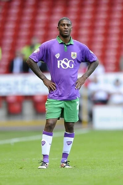 Bristol City's Mark Little in Action at Sheffield United's Bramal Lane - Sky Bet League One Opening Game (09 / 08 / 2014)