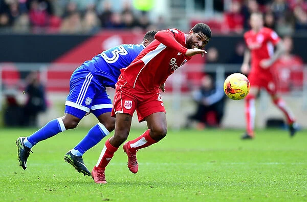 Bristol City's Mark Little Charges Forward Against Cardiff City in Sky Bet Championship Clash