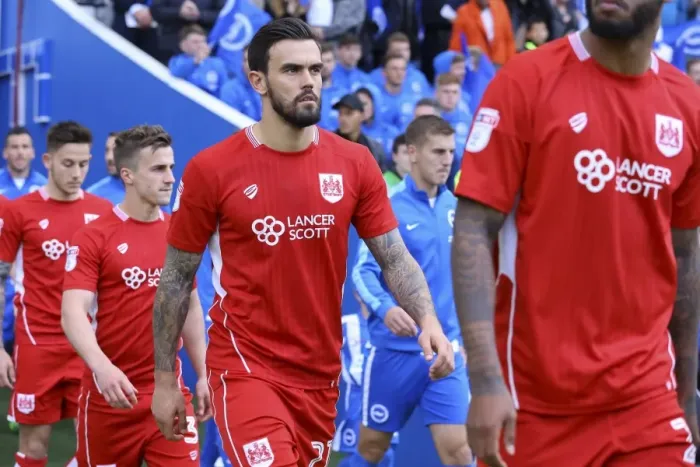Framed Print : Bristol City's Marlon Pack Enters Amex Stadium for Sky Bet Championship Clash Against Brighton & Hove Albion (29 April 2017)