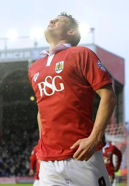 Bristol City's Matt Smith Ecstatically Celebrates Goal Against Yeovil Town in Sky Bet League One at Ashton Gate