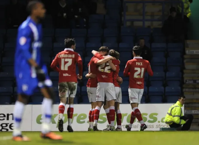 Framed Print : Bristol City's Matt Smith Scores Hat-trick in Johnstone's Paint Trophy Area Final Against Gillingham Framed Print : Bristol City's Matt Smith Scores Hat-trick in Johnstone's Paint Trophy Area Final Against Gillingham