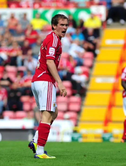 Framed Print : Bristol City's Neil Kilkenny in Action: Championship Clash between Bristol City and Portsmouth at Ashton Gate Stadium (2011) - Editorial Use Only Framed Print : Bristol City's Neil Kilkenny in Action: Championship Clash between Bristol City and Portsmouth at Ashton Gate Stadium (2011) - Editorial Use Only