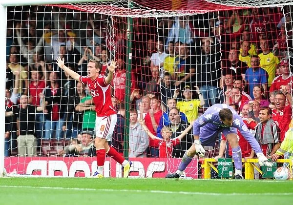 Bristol City's Neil Kilkenny Disbelief as Goal is Disallowed in 200811 Championship Match vs. Portsmouth