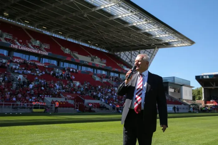 Framed Print : Bristol City's New Season Kickoff: Steve Lansdown Opens Lansdown Stand at Ashton Gate Framed Print : Bristol City's New Season Kickoff: Steve Lansdown Opens Lansdown Stand at Ashton Gate