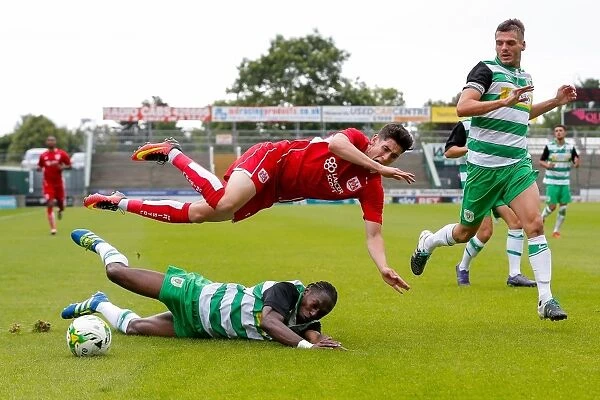 Bristol City's New Signing Callum O'Dowda Tackled by Yeovil's Mathan Smith during Pre-Season Friendly