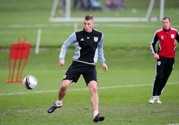 Bristol City's New Signing Chris Wood Joins Training Session