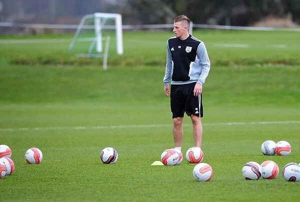 Bristol City's New Signing Chris Wood Joins Team Training (January 2012)