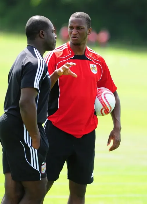 Framed Print : Bristol City's New Signing Kalifa Cisse in Action during Pre-Season Training Framed Print : Bristol City's New Signing Kalifa Cisse in Action during Pre-Season Training