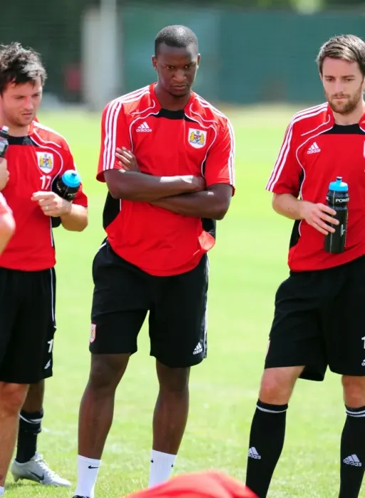 Framed Print : Bristol City's New Signing Kalifa Cisse in Action during Pre-Season Training Framed Print : Bristol City's New Signing Kalifa Cisse in Action during Pre-Season Training
