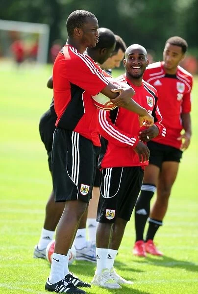 Bristol City's New Signing Kalifa Cisse Training with Jamal Campbell-Ryce Ahead of the Season