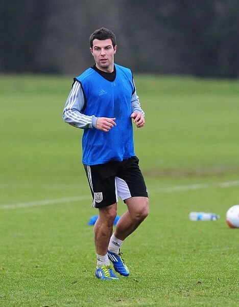 Bristol City's New Signing, Richard Foster, Trains for the First Time at Memorial Stadium (January 10, 2012)