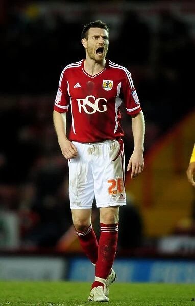 Bristol City's New Signing Stephen McManus Against Crystal Palace (14-02-2012, Championship)