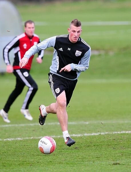 Bristol City's New Striker Chris Wood Joins Team Training for the First Time