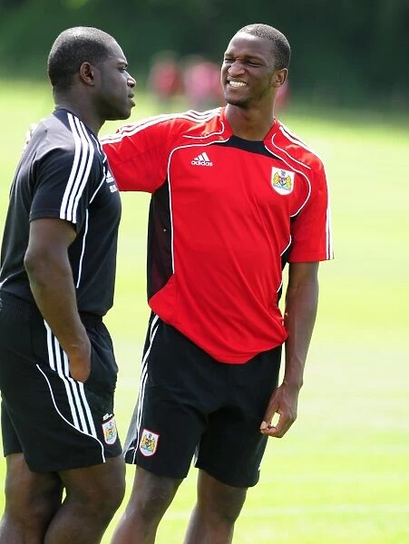 Bristol City's Newest Addition, Kalifa Cisse, in Action during Pre-Season Training