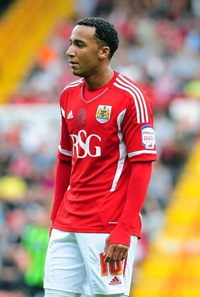 Bristol City's Nicky Maynard Faces Off Against Brighton in Championship Match, September 10, 2011 - Editorial Use Only