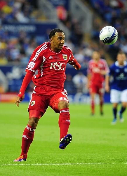 Bristol City's Nicky Maynard Faces Off Against Leicester City in 2011 Championship Match