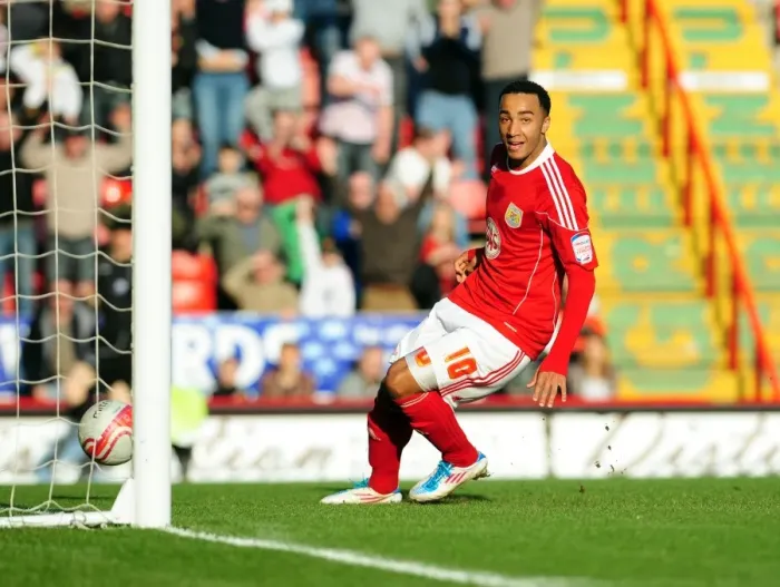 Framed Print : Bristol City's Nicky Maynard: Thrilling Goal Celebration vs. Burnley (Championship 2011) Framed Print : Bristol City's Nicky Maynard: Thrilling Goal Celebration vs. Burnley (Championship 2011)