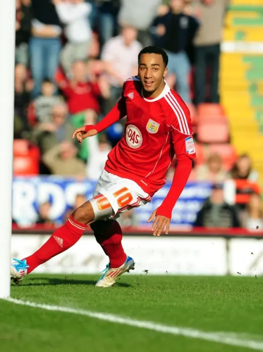 Framed Print : Bristol City's Nicky Maynard's Thrilling Goal Celebration: Championship Clash vs Burnley (2011) Framed Print : Bristol City's Nicky Maynard's Thrilling Goal Celebration: Championship Clash vs Burnley (2011)
