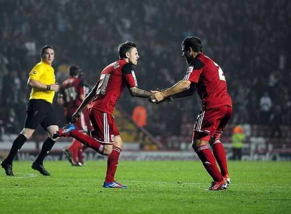 Bristol City's Paul Anderson Celebrates Goal Against Burnley, Championship Football Match, Ashton Gate Stadium - October 2012