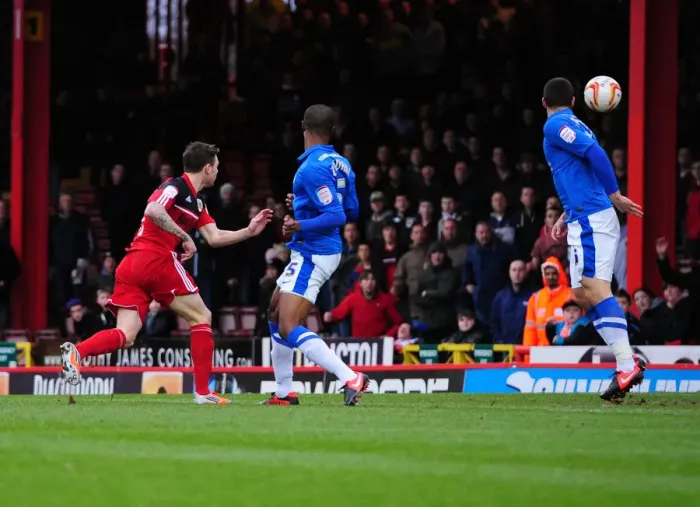 Framed Print : Bristol City's Paul Anderson Scores the Opener Against Peterborough United - Championship Football Match, December 2012 Framed Print : Bristol City's Paul Anderson Scores the Opener Against Peterborough United - Championship Football Match, December 2012