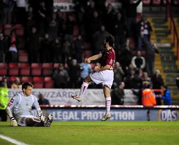Bristol City's Paul Hartley Goal Celebration: Championship Clash Against Barnsley (23 / 03 / 2010)
