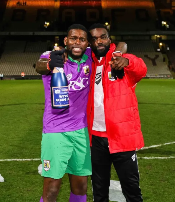 Framed Print : Bristol City's Promotion Euphoria: Unforgettable Moment at Valley Parade