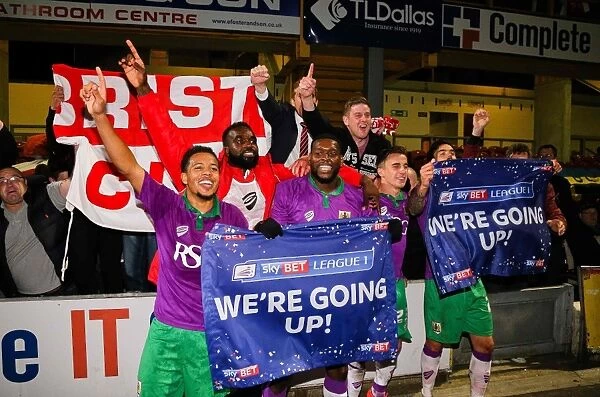 Bristol City's Promotion Triumph: Celebrating at Valley Parade after Winning Sky Bet League One vs. Bradford City