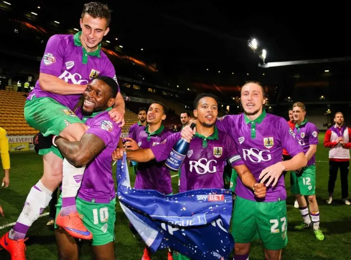 Framed Print : Bristol City's Promotion Triumph: Unforgettable Moment at Valley Parade (April 14, 2015) Framed Print : Bristol City's Promotion Triumph: Unforgettable Moment at Valley Parade (April 14, 2015)