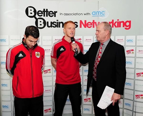 Bristol City's Ryan Taylor Interviewed by Paul Cheesley Amidst the Action of Bristol City V Middlesbrough Npower Championship Match, Ashton Gate, 2013