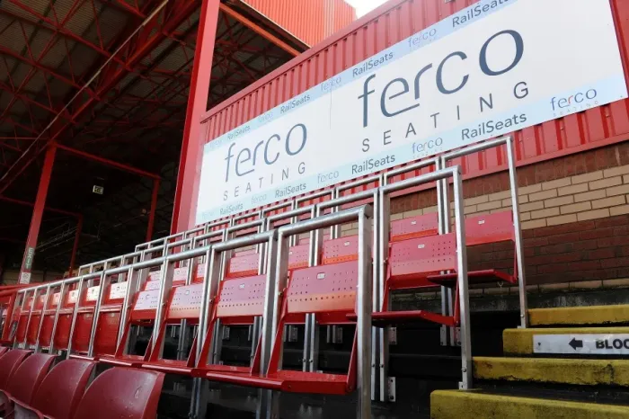 Framed Print : Bristol City's Safe Standing Rail Seats at Ashton Gate Stadium Framed Print : Bristol City's Safe Standing Rail Seats at Ashton Gate Stadium