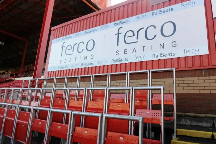 Framed Print : Bristol City's Safe Standing Rail Seats at Ashton Gate Stadium Framed Print : Bristol City's Safe Standing Rail Seats at Ashton Gate Stadium